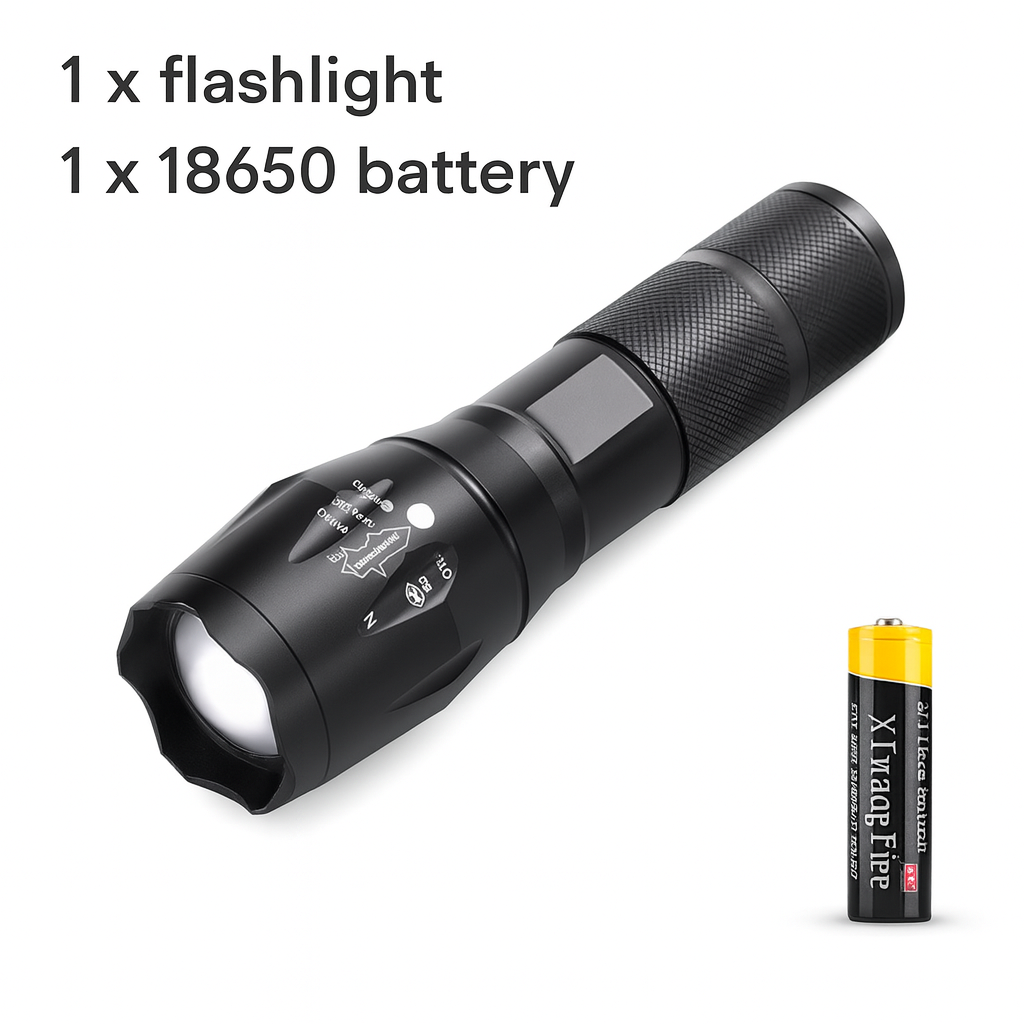 T6 LED-ficklampa kraftfull och vattentät