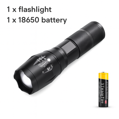 T6 LED-ficklampa kraftfull och vattentät