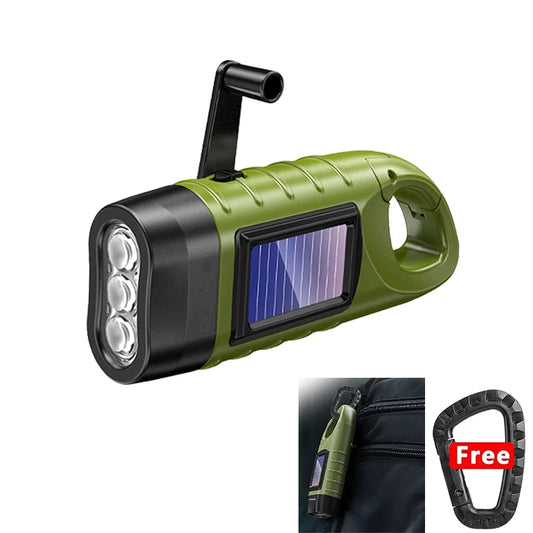 Solar Dynamo Zaklamp voor Outdoor en Noodsituaties