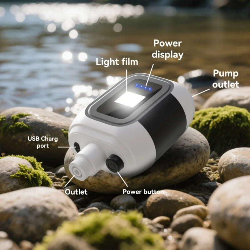 Portable campingdouche met accu